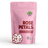 Dried Rose Petals - 100% Certified Organic - Herbs - Red Rose Petals For Loose Leaf Tea, Cocktails And Cakes - 4Oz Resealable Bag - 1 Pack