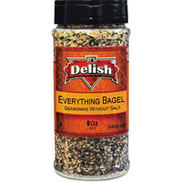 Everything Bagel Seasoning Blend With No Salt By It's Delish, 9 Oz Medium Jar - Premium All Natural Bagel Spice Seasoning Mix Without Salt For Bagels, Buns, Bread, Salad Topping Seasonings For Food - Usa Made, Salt-Free, Keto, Vegan, Kosher
