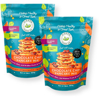 Hidden Foods Chocolate Pancake Mix With Monk Fruit - Chocolate Chip Pancakes Perfect Breakfast - Fiber And Protein Choco Pancake Mix With Wheat & Oat Flour Blend Of Vegetables - Waffle Mix 2 Pack