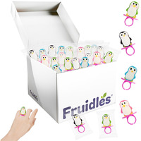 Fruidles Penguin Lollipops And Candy Rings Suckers, Fat-Free, Individually Wrapped (Penguin Candy Rings, 12-Pack)