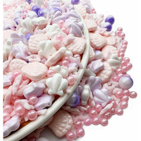 Se Si&Moos Pink Sprinkles Pink Sea Shell Sprinkles Edible Seashells Cake Decorations Edible Beach Cake Decoration Edible Sea Shell Cake Sprinkles Pink Edible Pearls For Decorating Cakes,Cupcakes,Desserts Toppings 3 Oz