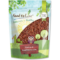 Food To Live Red Rice, 1 Pound - Whole Long-Grain Rice, Nutty Flavor, Soft Texture, Non-Sticky, Vegan. Good Source Of Protein And Antioxidants. Perfect For Pilafs, Salads, Stir-Fries And Rice Bowls