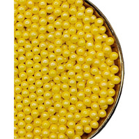 Yellow Sprinkles Edible Pearls,Cake Sprinkles 130G 4.6Oz,Cookie Sprinkles,Sugar Pearl, Edible Candy Pearls For Cake Cupcake Decorationg (7Mm-Yellow)