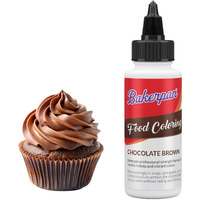 Bakerpan Chocolate Brown Gel Food Coloring For Baking, Brown Food Coloring For Royal Icing, 2 Ounce Food Dye Coloring For Baking And Frosting (Made In Usa)