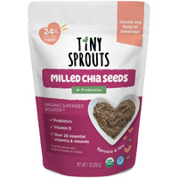 Superseed Organic Milled Chia Seed With Vitamin D + Probiotics, Omega-3S Prebiotic Fiber Protein, Seeds For 6M+ Babies Toddlers & Kids For Immune & Digestive Support (7Oz X 1 Pack)