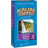 Kauai Coffee Wailua Falls Medium Roast Espresso - Nespresso Original Compatible Capsules, Intensity 6, (1 Pack Of 10 Single-Serve Espresso Pods)