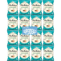 Kettle Cooked Potato Chips By Miss Vickie's Value Pack Bundled By Superdeals | 1.375 Oz Bag | Sea Salt & Vinegar | Pack Of 16 With Mystery Bonus Gift