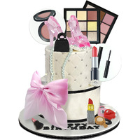 15Pcs Makeup Cake Toppers Makeup Cake Decorations Birthday Cake Decorations Bridal Shower Cake Topper Makeup Birthday Party Supplies