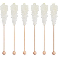 Civilized Coffee Premium Rock Candy, Large Swizzle Sugar Sticks, All Natural, Individually Wrapped, Non-Gmo, Gluten-Free (50 Count)