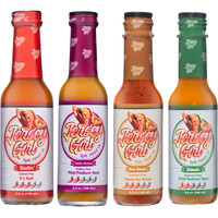 Jersey Girl All Natural Hot Sauce (Hot Sauce Variety 4 Pack) Low Sodium Hot Sauce Set