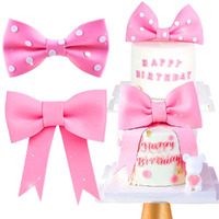 Pink Bow Cake Topper Bow Cake Decoration Baby Girl Cake Decoration Baby Shower Cake Topper For Girl Eva