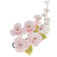 Global Sugar Art Blossom Sugar Cake Flowers Spray, Pink, 1 Count By Chef Alan Tetreault