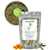 Nelson's Tea - California Poppy - Cut & Sifted - Loose Leaf - Herbal Tea - Pairs Well With Chamomile Or Peppermint - 1Oz