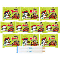 Samyang Buldak Hot Spicy Chicken Ramen Noodle Korean Stir-Fried Ramen, Jjajang Flavor, 5 Pack For Each Flavor (10, Jjajang)