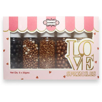 Sprinkles - Confect Sprinkles For Cakes & Cupcakes Decoration Assorted Pack Of 5 Wood-Land Disco Ball Mashup Sprinkles Mix Black, Copper & White Dragees Copper Sparkling Sugar - 3.5 Oz