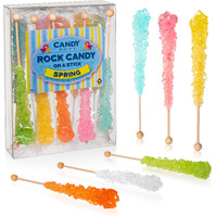 Spring Rock Candy Crystal Sticks - Spring Colors - 10 Indiv. Wrapped
