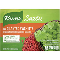 Knorr Saz  N Flavorful Seasoning For Sauce, Meat, Poultry, Fish, Seafood, Stews, Rice, Beans, And Other Dishes Cilantro And Achiote No Artificial Flavors 5.6 Oz, 32 Count