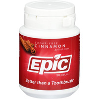 Epic Dental Cinnamon Gum Bottle, 50 Ct
