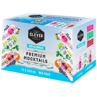 Clever Non Alcoholic Mocktails - Mixed Case - Pack Of 12 (12 Oz Each)