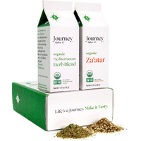 Gourmet Organic Mediterranean Herb Blend & Organic Za'Atar Gift Set By Journey Spice Co. | Salt-Free | Greek, Mediterranean, Middle Eastern Seasoning