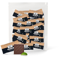 Zero Sugar Dark Chocolate Squares 66% Cocoa, Vegan, Gluten-Free, Stevia Sweetened Candy Bars, 45 Count