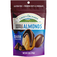 Liberty Orchards Double Dipped - Dark Chocolate Almonds, Gluten Free, Premium Nuts & Rich Chocolates Delightful Treat