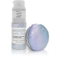 Luster Dust - Blue Iridescent (4G 1X Pump) | Edible Vegan Dust & Paint For Cake Decorating, Ice Cream, Desserts, Cocktails And Beverages By Bakell