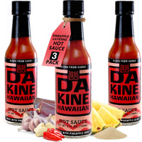 Da Kine Hawaiian Gourmet Pineapple Hot Sauce - Vegan & Gluten-Free, Crafted In Small Batches, Sweet With A Spicy Kick, Ideal For Dipping, Dressings & Meat Tenderizer - 5 Fl. Oz. (Hot Sauce 1-Pack)