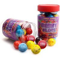 Gumballs In Jar- Berry Blots Gumballs - 1 Inch Large Chewing Bubble Gum - Big Fruity Gum For Kids 0.55 Lb - 32 Pcs Gum For Kids