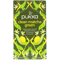 Pukka Organic Herbal Tea Clean Matcha Green 20 Tea Bags