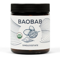 One Farm By Waayb Organic Baobab Powder Non-Gmo, Fair-Trade, Vegan, Gluten Free, Single Origin, 100% South African Baobab, Premium Quality In Resealable Jar