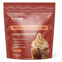 Prodough High Protein- Gluten Free Cupcake Mix, Low Carb, 13G Of Protein Per Cupcake, No Added Sugars, Keto Friendly, Makes 12, Healthy Dessert (Cinnamon Swirl)