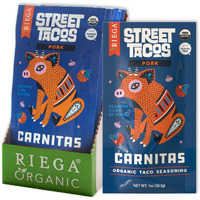 Riega Organic Carnitas Street Taco Seasoning, Perfect Mix For Authentic Slow Cooker Shredded Pork Carnitas 1 Ounce (Pack Of 8)