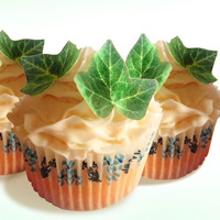 Edible Ivy Leaves - Set Of 24 - Cake And Cupcake Toppers, Decoration