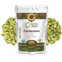 Organic Way Green Cardamom Whole Pods, Hari Elaichi (Elettaria Cardamomum) - Kosher & Usda Certified | Vegan, Non-Gmo & Gluten Free | Resealable Bag | Adds Flavour | 100% Raw From India (1/4Lbs / 4Oz)
