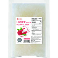 Fanale Coconut Jelly Topping Nata De Coco For Bubble Tea 400 G | Lychee Jelly | For Boba Tea, Smoothies, Slushes, Desserts 400G