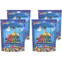Premium Freeze Dried Skittles - [4-Pack] 18Oz 1.13Lb - Rainbow Space Rocks Freeze Dried Candy - Original Skittle Flavors = Lime, Strawberry, Grape, Orange, & Lemon