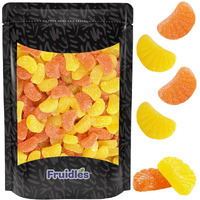 Orange And Lemon Citrus Gummi Slices Candy, Delicious Sugar Coated Fruit Flavors Gummies (Half-Pound)