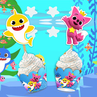 Seyal Bby Shark Cupcake Wrapper