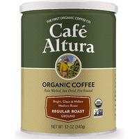 Cafe Altura Organic Coffee, Regular Roast, Ground Coffee, 12 Ounce Can