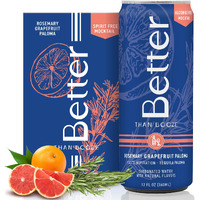Better Than Booze Mocktails Non-Alcoholic Drinks | Alcohol Alternative Beverages, Ritual Zero Proof | Enjoy Your Drink Moment With Our Alcohol Free Drinks, Rosemary Grapefruit Paloma, 12 Fl Oz, 4 Pack
