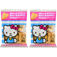 Hello Kitty Senbei Rice Crackers 112G (3.95Oz) - Snacks, Rice Cracker, Cookies, Great Snacks On The Go, For Adults, Children, Party Favors, Birthday Gifts And School. (Hk Rice Cracker Senbei, Pack Of 2)