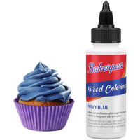 Bakerpan Navy Blue Gel Food Coloring For Baking, Blue Food Coloring For Royal Icing, 2 Ounce Food Dye Coloring For Baking And Frosting (Made In Usa)