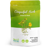 Solo Therapy Cinquefoil Herb 1 Oz, Five Finger Grass, Cinquefoil Dried Cut Herb, 5 Finger Grass Herb, Resealable Bag, Product From Poland
