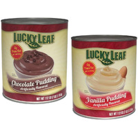 Lucky Leaf Ready To Use Premium Pudding, Two 7 Lb (112 Oz.) #10 Cans (Variety Pack)