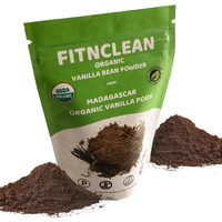 1Oz Organic Madagascar Vanilla Bean Powder. Certified Usda Organic. Ground Whole Gourmet Pods By Fitnclean Vanilla| Raw Natural Pure Unsweetened No Additives Non-Gmo