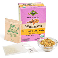 Herbal Cup Ayurveda Women's Tea, Organic Shatavari Turmeric, No Caffeine Herbal Teas (Women's Shatavari Turmeric, 16 Count (Pack Of 1))