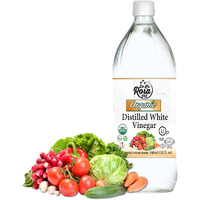 De La Rosa Organic Distilled White Vinegar, Raw & Unfiltered, Kosher For Passover, Vegan & Gluten Free, Great For Salad Dressing, Marinades, White Distilled Vinegar 32 Oz (Pack Of 1)