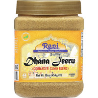 Rani Dhana-Jeeru (Coriander-Cumin Blend 50-50) Powder 16Oz (1Lb) 454G Pet Jar ~ All Natural | Vegan | Gluten Friendly | Non-Gmo | Kosher | Indian Origin