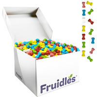 Halloween Mini Skulls & Bones Shaped Hard Candy Treats, Assorted Fruit Mix, Kosher Certified Parve, Family Size Party Bag (5 Pounds, Bones Candy)